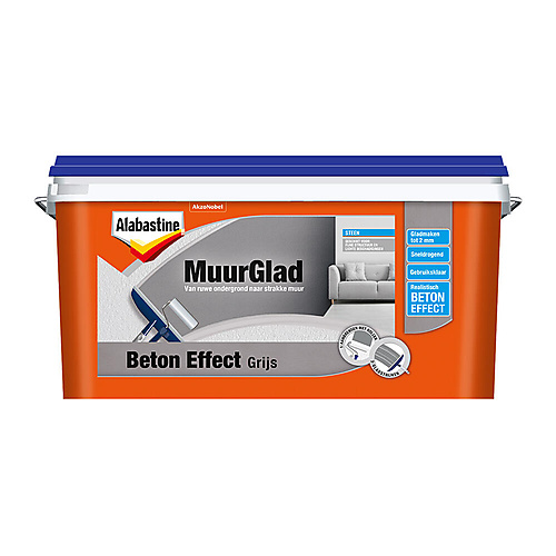 MuurGlad Beton Effect Grijs