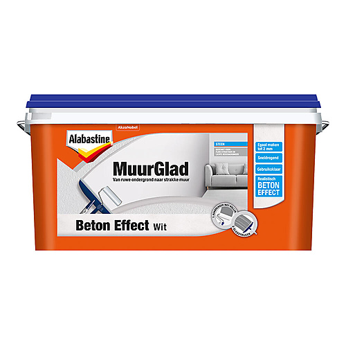 MuurGlad Beton Effect Wit